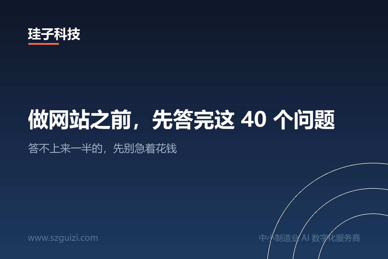 做网站之前，先答完这 40 个问题